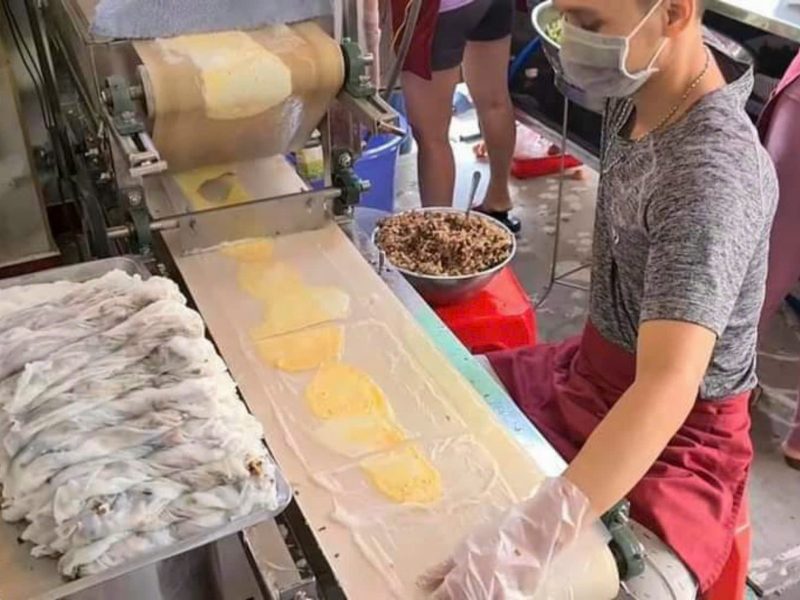 Mini steamd rice roll machine 50 kg/h